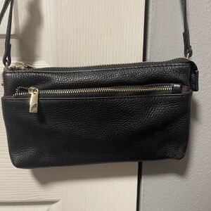 Elegant Black Leather Crossbody Bag